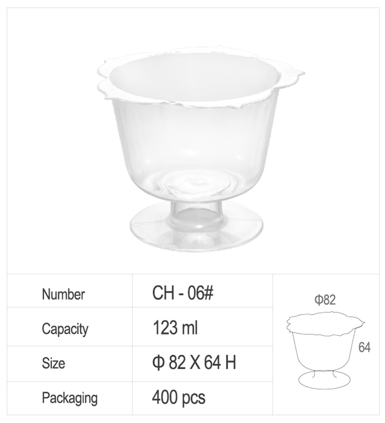4oz Clear PS plastic partyware,dessert cup with lid and spoons ...